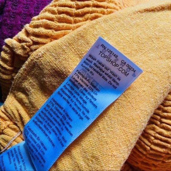 TOPSHOP NWT Yellow Bandeau Top Size 8 - Picture 4 of 7